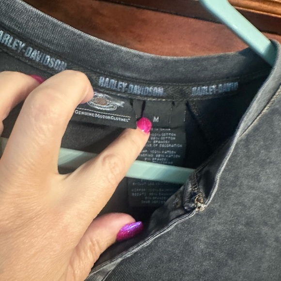 Harley-Davidson Washed Black Long Sleeve Tee - Picture 3 of 6